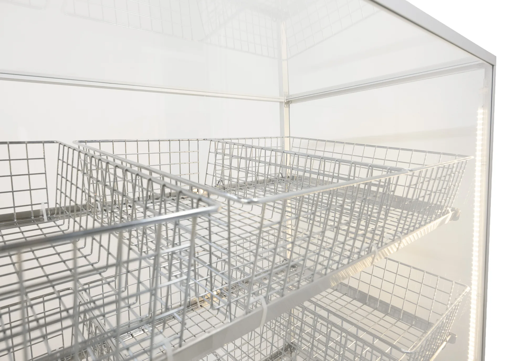 Ambient Display Case 74″, 15 Baskets, Warm White
