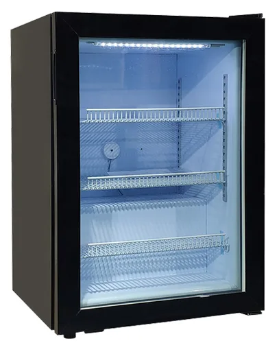 23″ One (1) Glass Door Countertop Display Freezer, 3.46 cu. ft. (98 L), Black