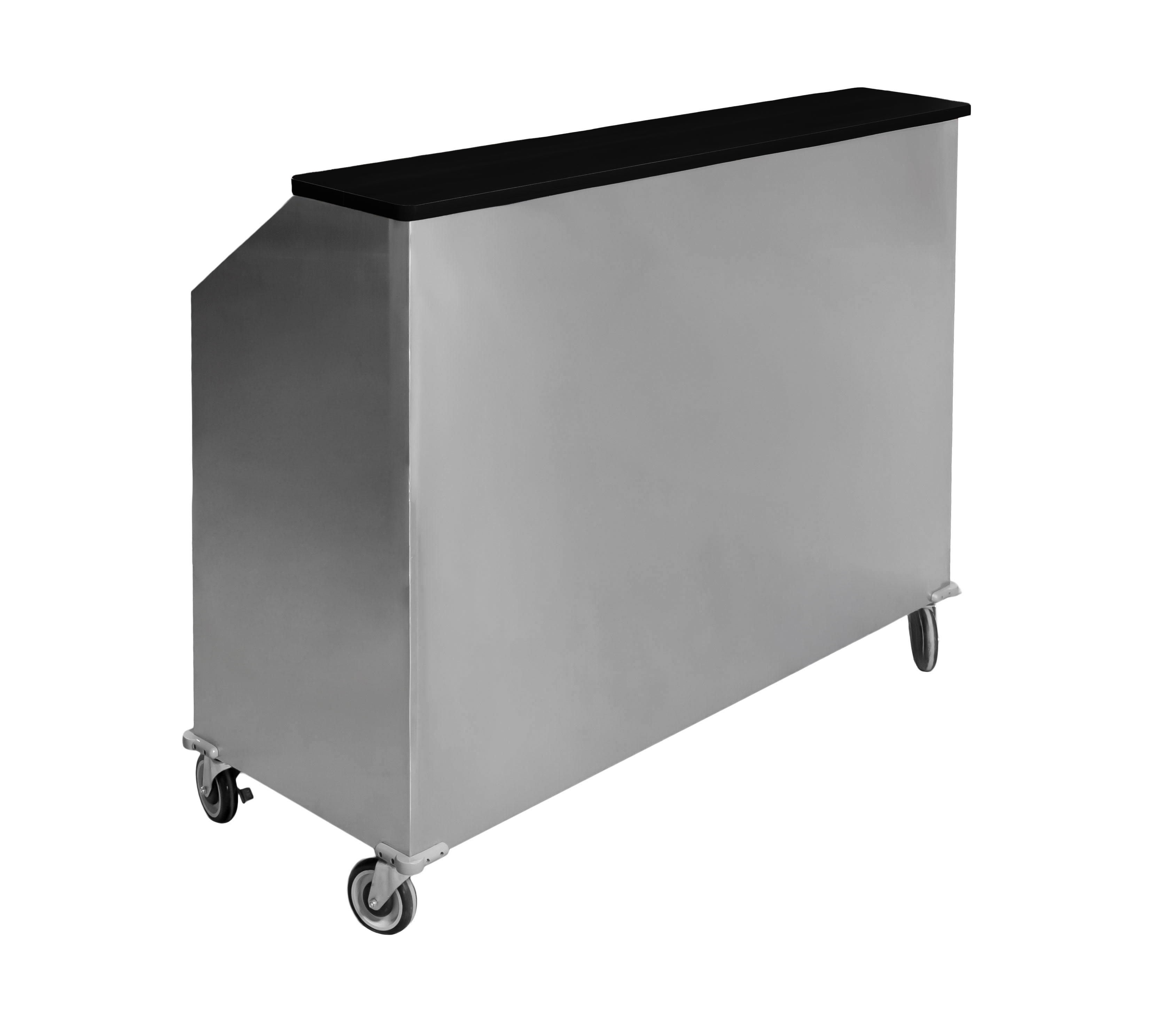 61″ Portable Bar with Open Bottom, Ice Bin, Shut-off Valve and Speed Rails
