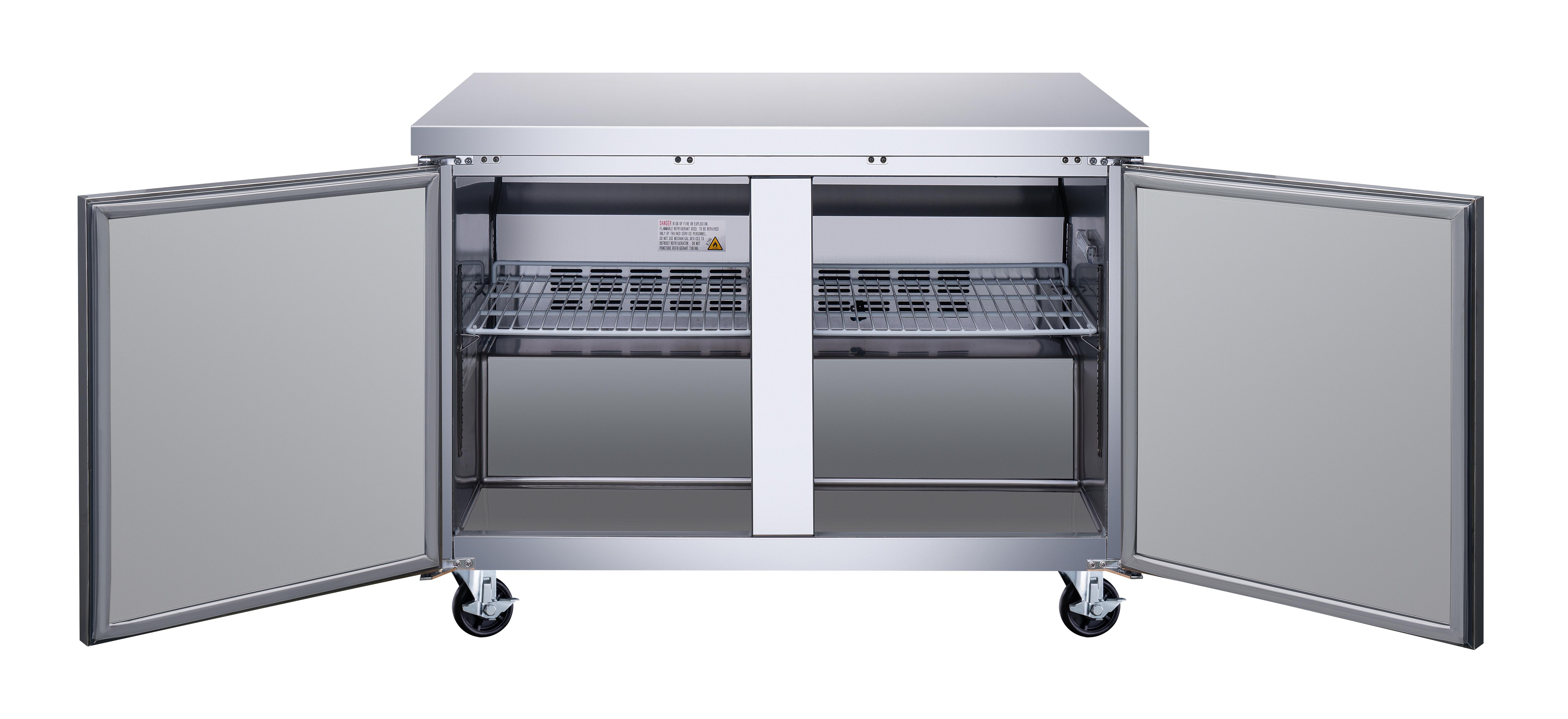 47″ Two (2) Door Undercounter Refrigerator, 12 cu.ft. (338 L), Stainless Steel