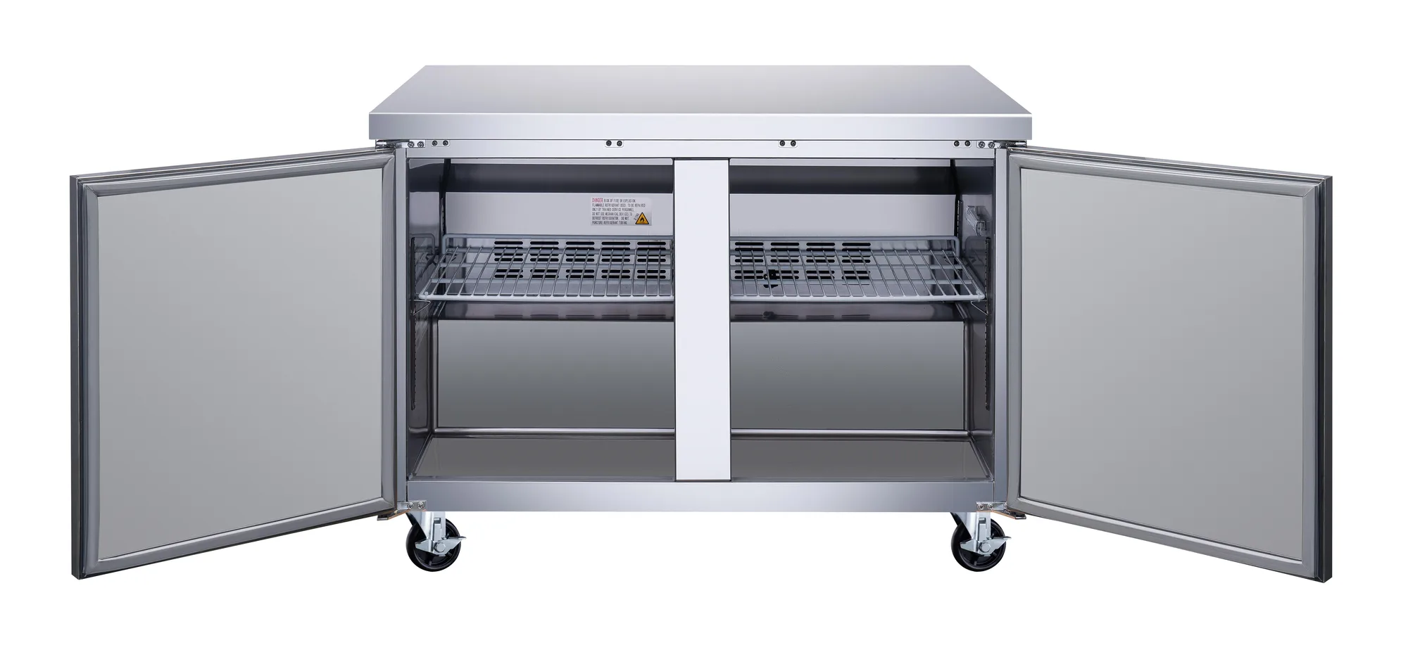 47″ Two (2) Door Undercounter Refrigerator, 12 cu. ft. (338 L), Stainless Steel