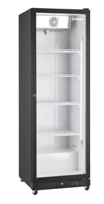 26″ One (1) Glass Door Display Refrigerator with LED Light, 16 cu. ft. (450 L), Black