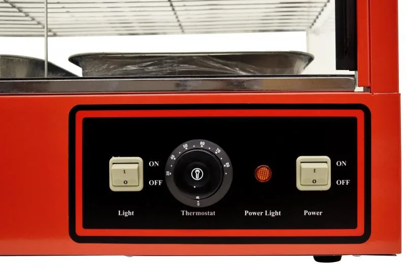 26″ Countertop Display Warmer, 2 Shelves, Curved Glass, Full-Service – 1.2 kW