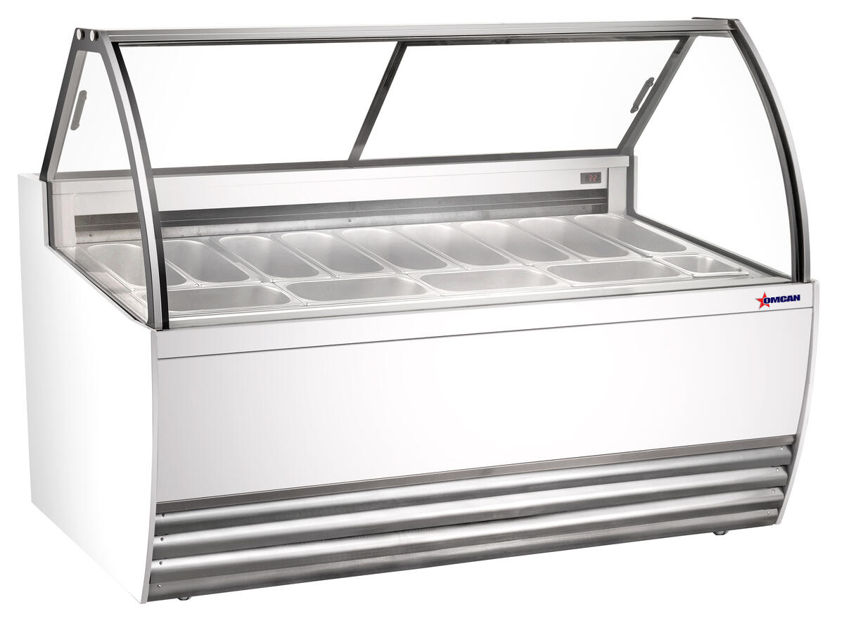 69.5″ Gelato Display Showcase (White Exterior) with 13 Pans