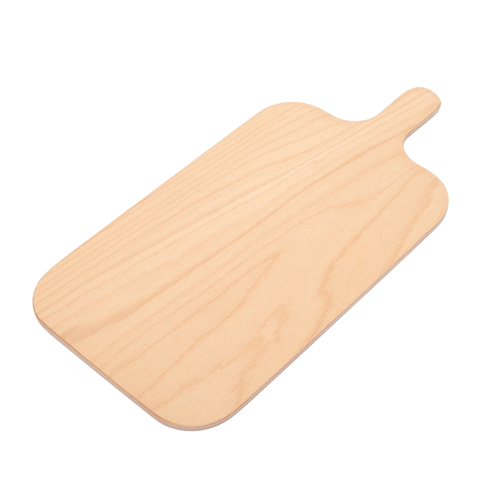 13.8” x 8.7” x 0.3” Beech Pinsa Romana Serving Board – with 3.9” Handle