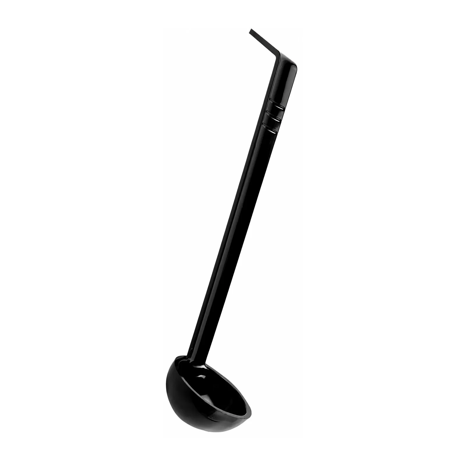 3/4 oz One-Piece Black Ladle with 8.5″ Handle