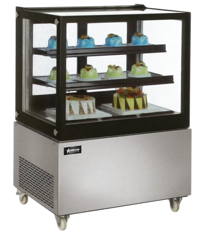 48-inch Square Edge Refrigerated Floor Display Case with 13 cu.ft./370 L Capacity