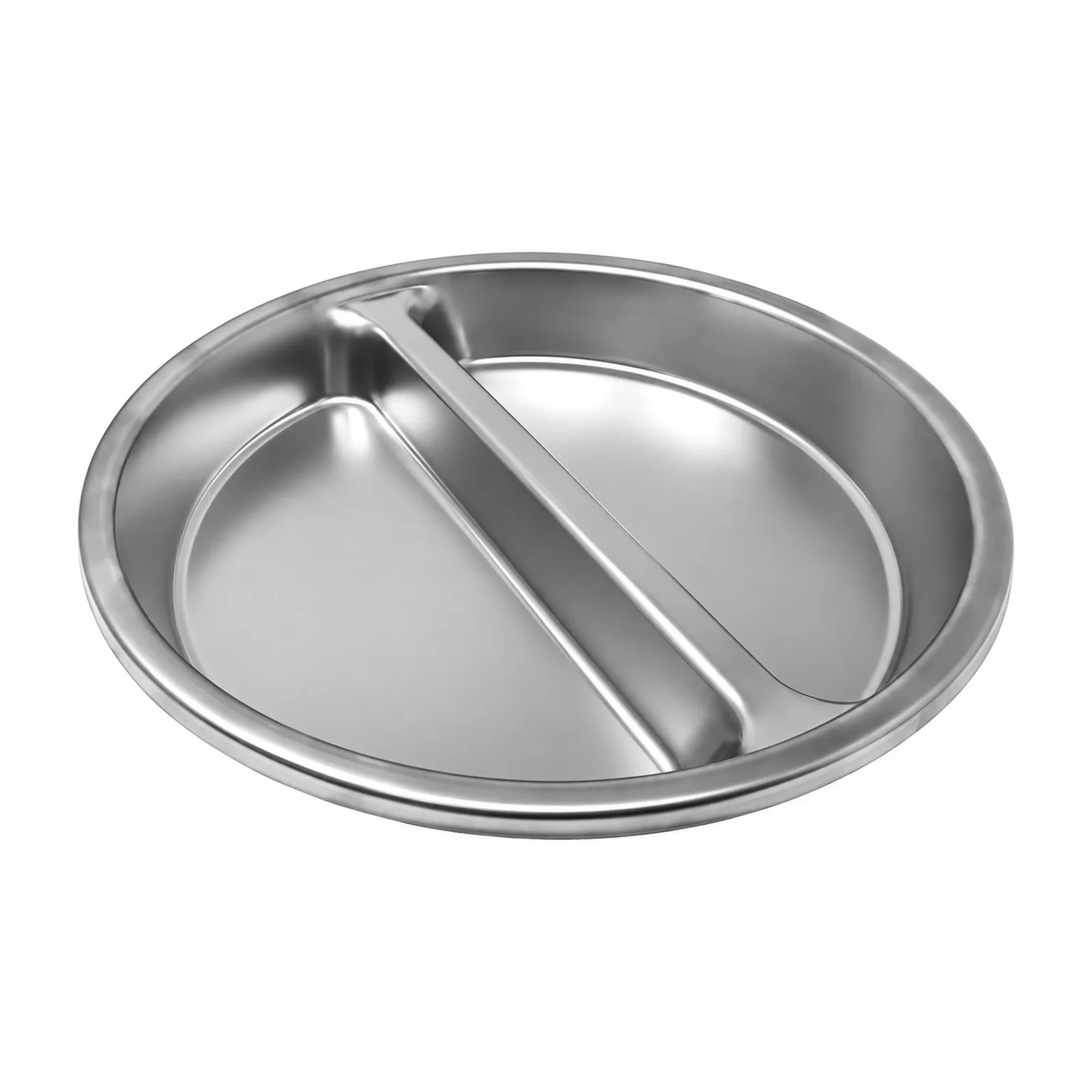 Chafer Divided Food Pan Round 15″ Dia for 80527