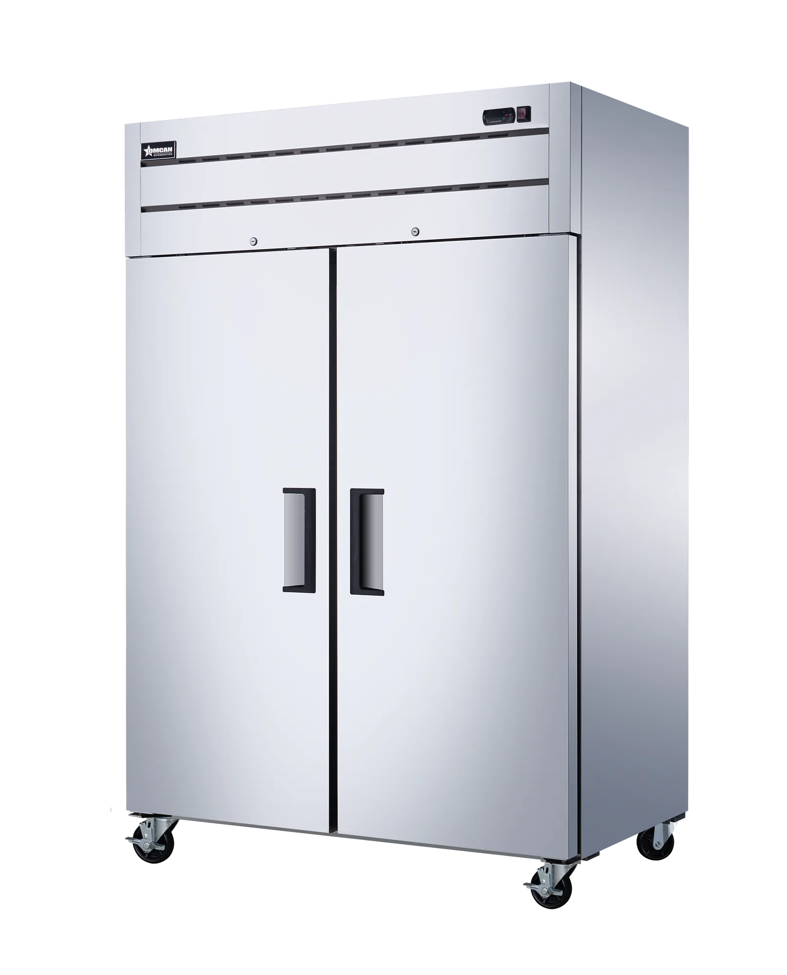 54″ Two (2) Door Top-Mounted Reach-in Refrigerator, 43.1 cu. ft. (1220 L), Stainless Steel