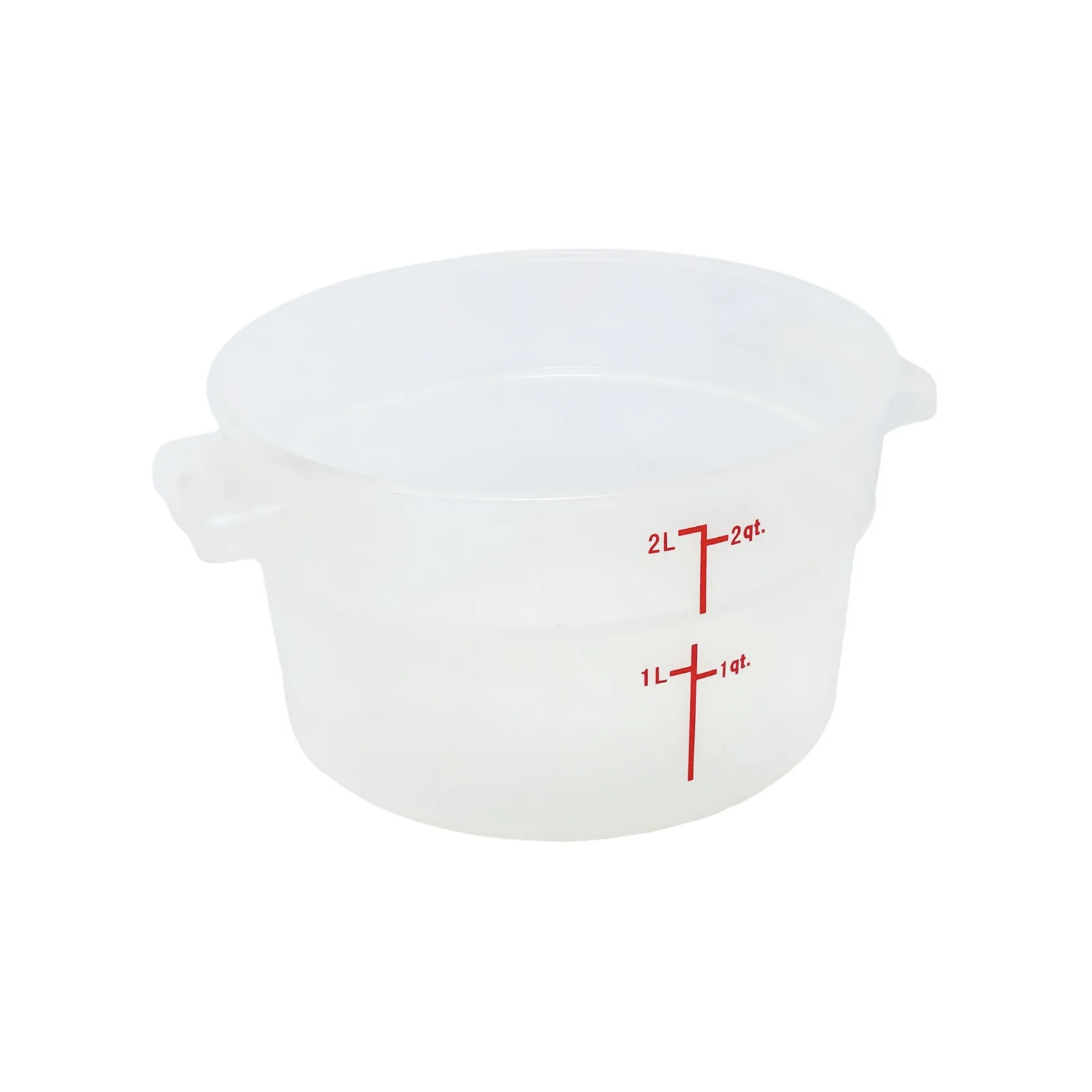 2 qt Polypropylene Translucent Round Food Storage Container