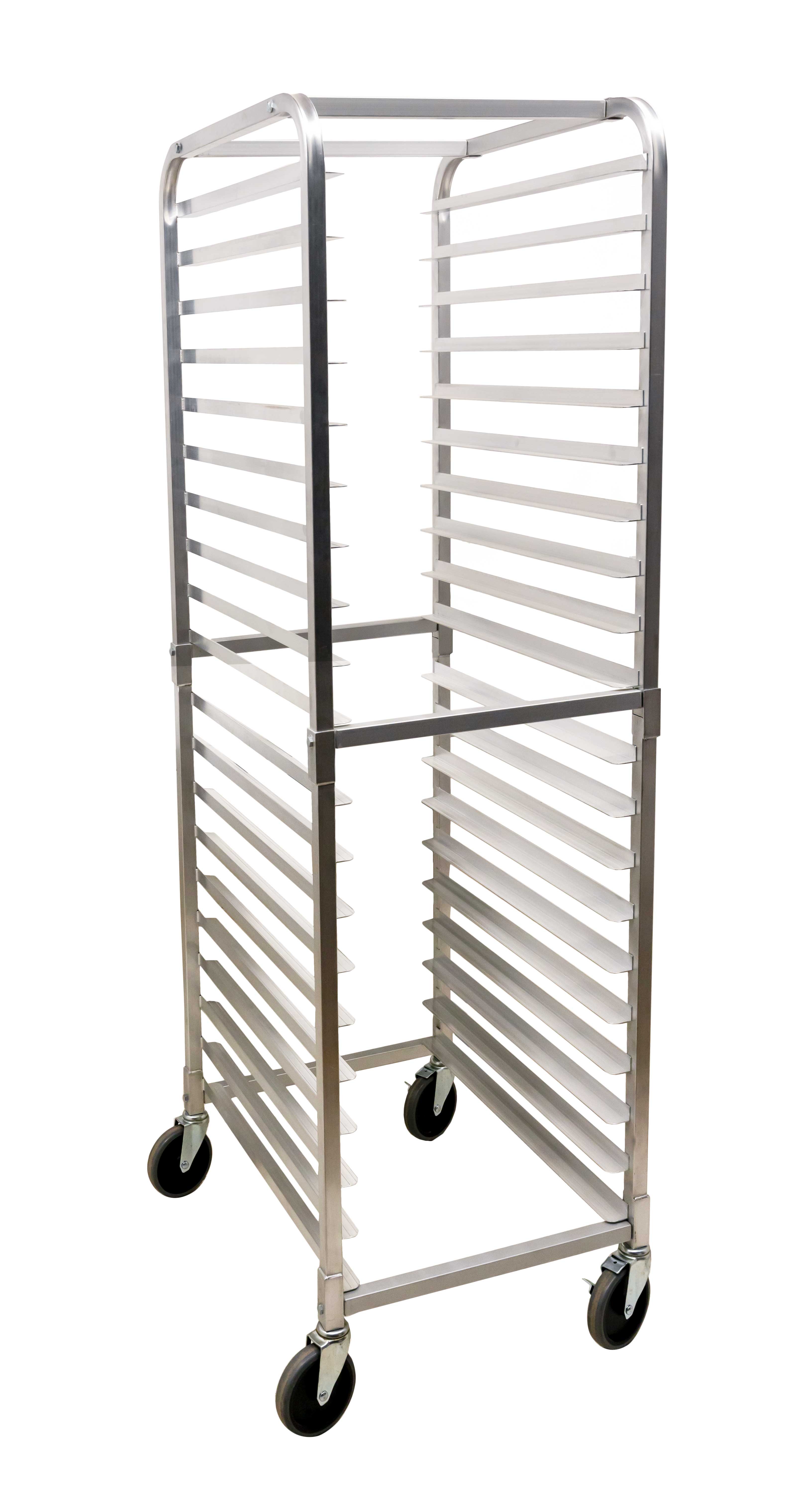 Aluminum Curved Top Bun Pan Rack with 20 slides and 3″ spacing