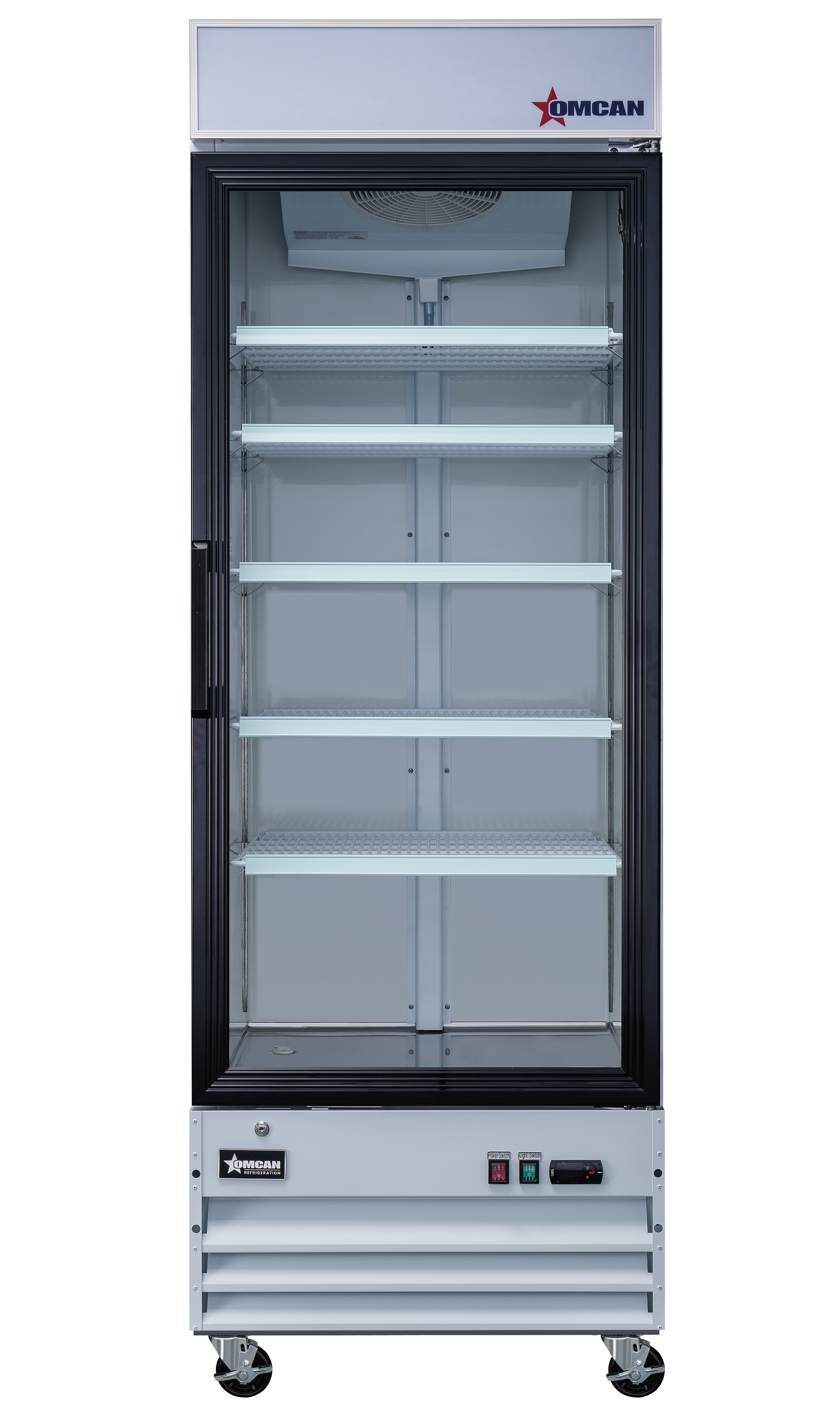 28″ One (1) Glass Door Display Refrigerator with Lightbox, 23 cu.ft. (648 L), White