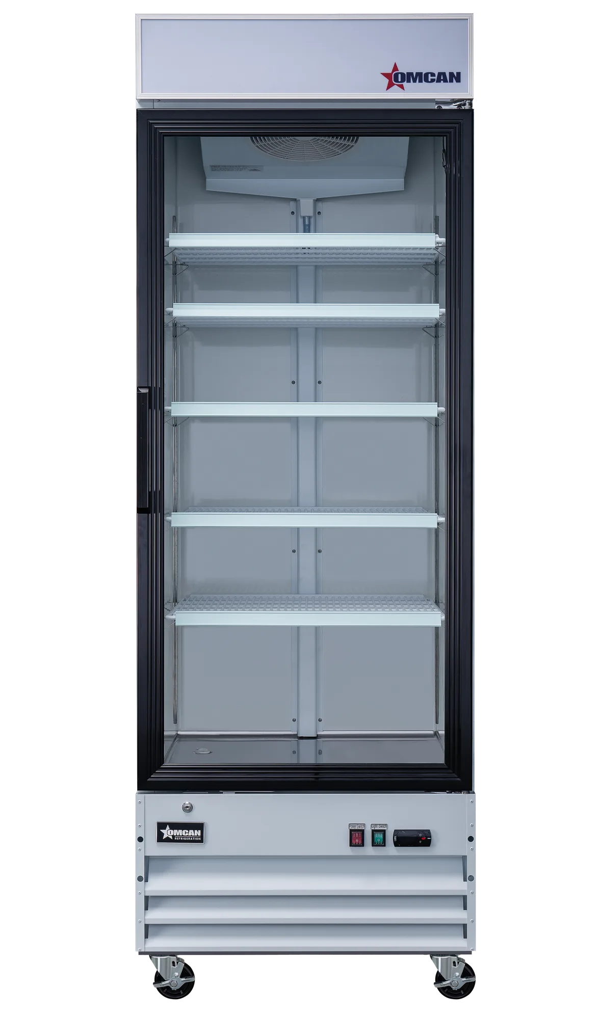 28″ One (1) Glass Door Display Refrigerator with Lightbox, 23 cu.ft. (648 L), White