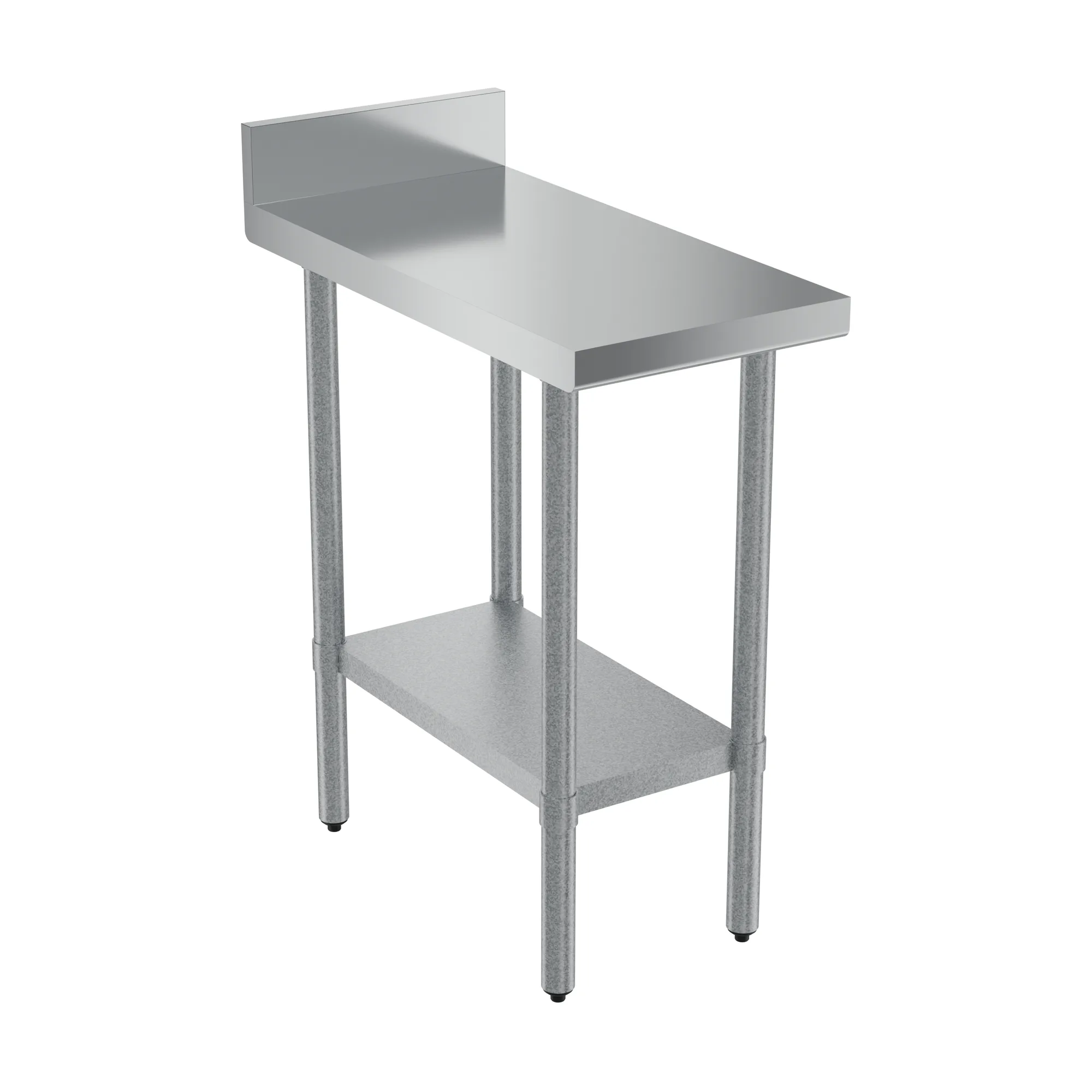30″ x 15″ 18 Gauge 430 Equipment Filler Table with 4″ Backsplash