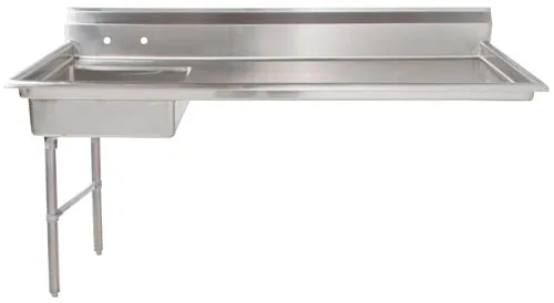 60″ Left Side Under Counter Dish Table