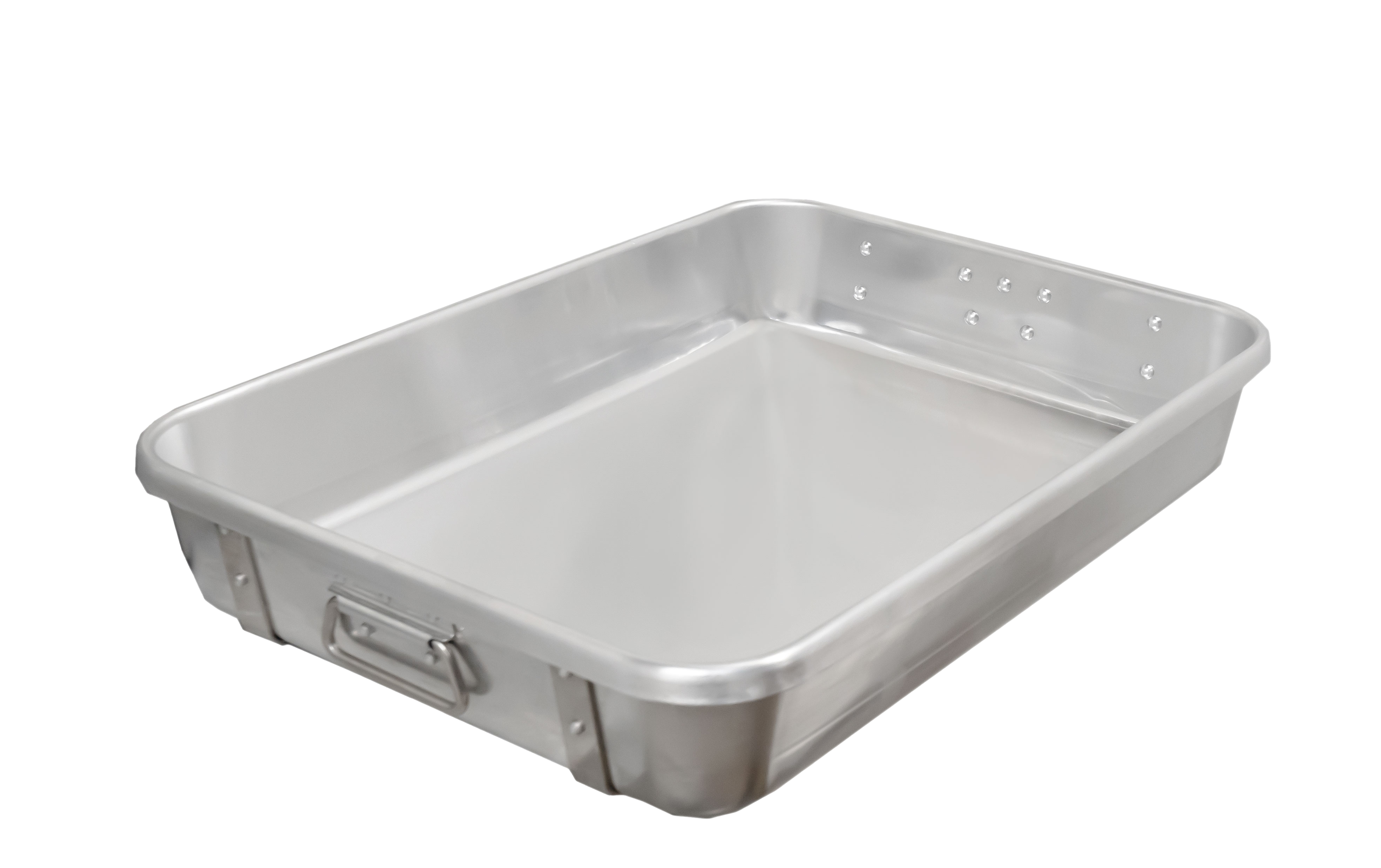 24" x 18" x 4" 10-Gauge (2.5 mm) Heavy-duty Aluminum Double Roaster Pan with Straps and Handles