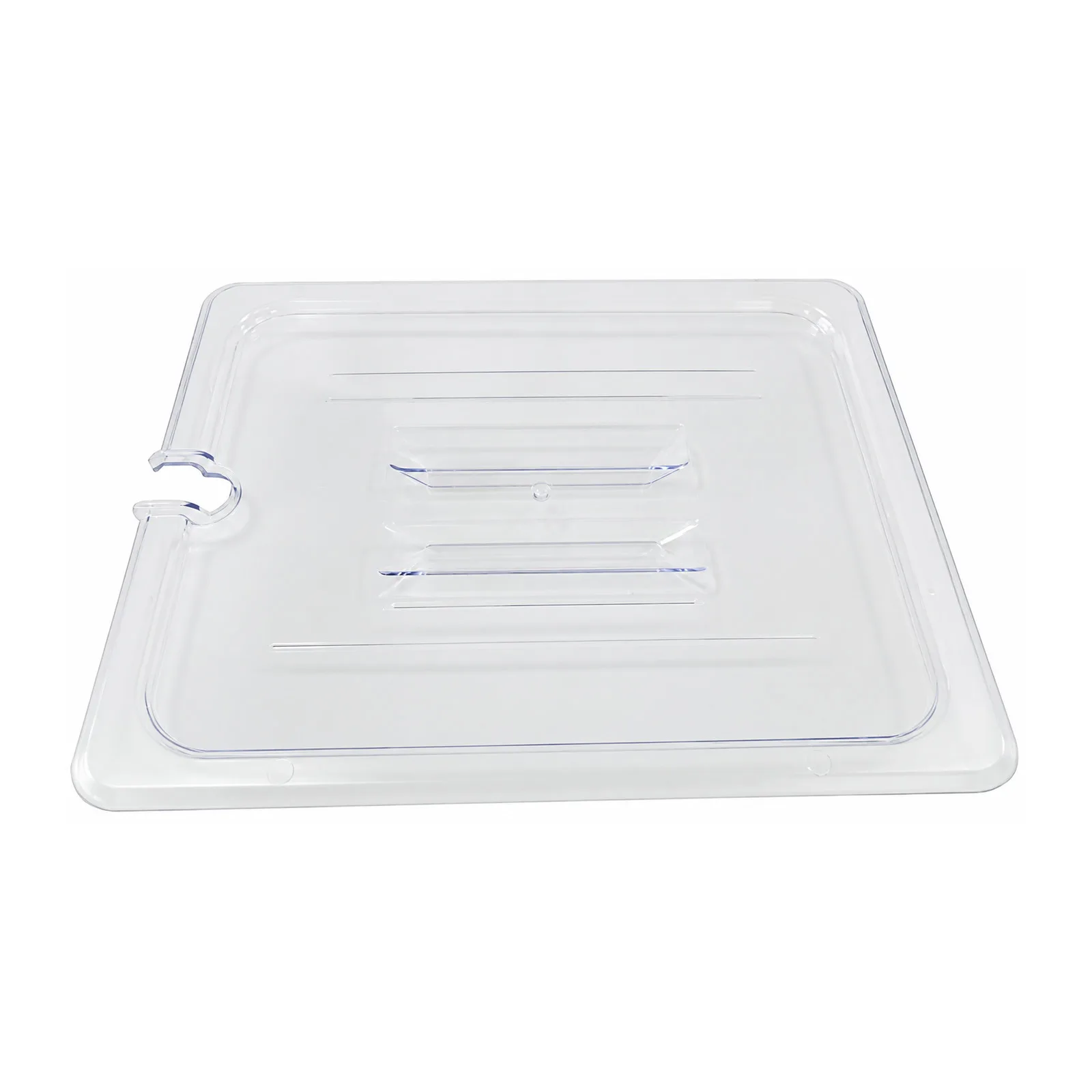 Polycarbonate Half-Size Clear Slotted Cover for Food Pan