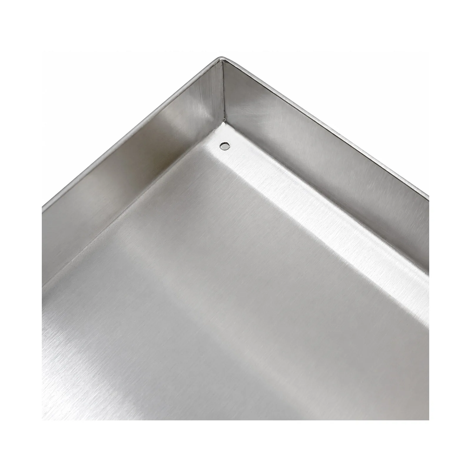 18″ x 12″ x 1″ STAINLESS STEEL PAN WITH DRAIN HOLES