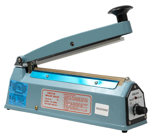 Portable Impulse Sealer with 8″ seal bar and 2 mm seal width