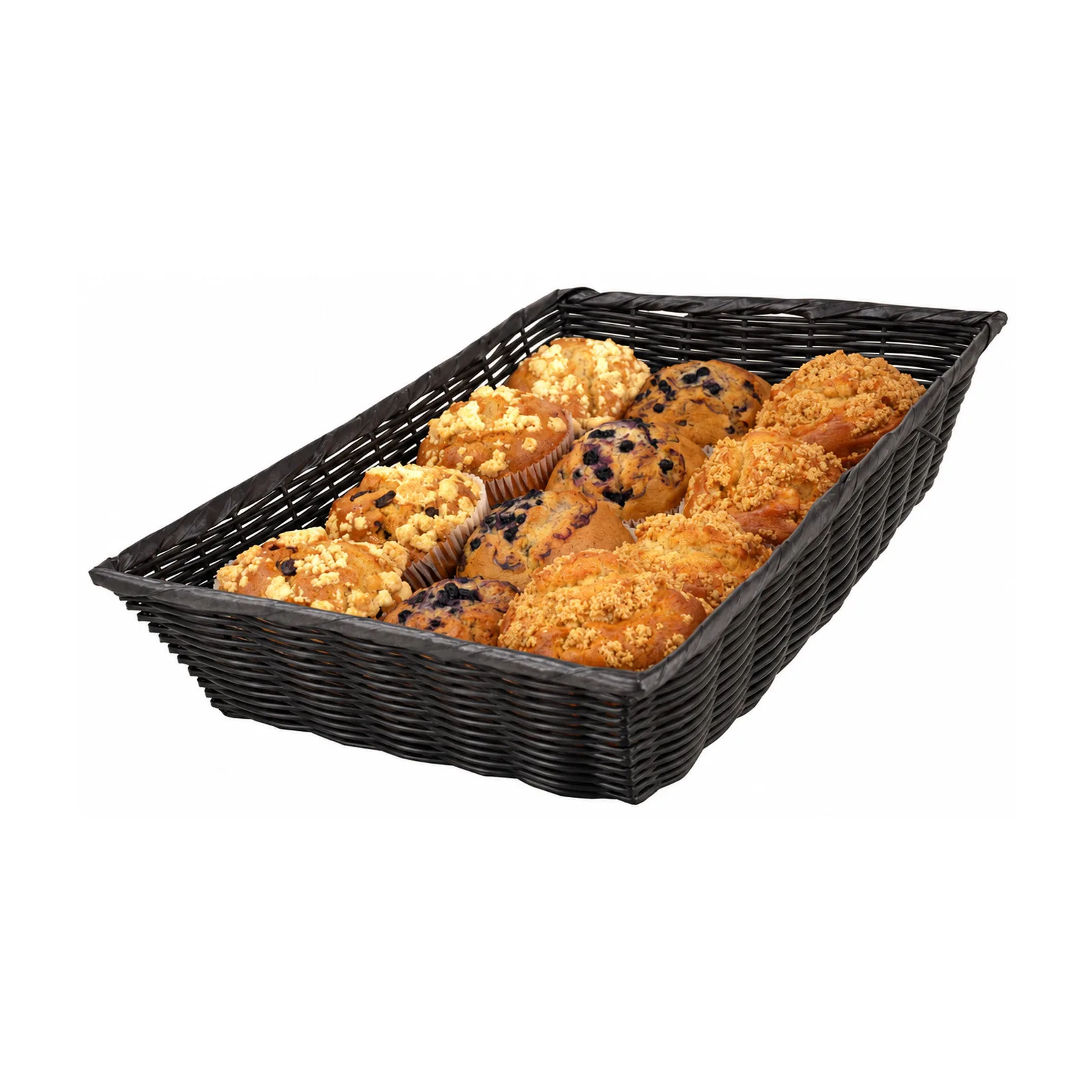 18″ x 12″ x 3.5″ Black Deli Basket