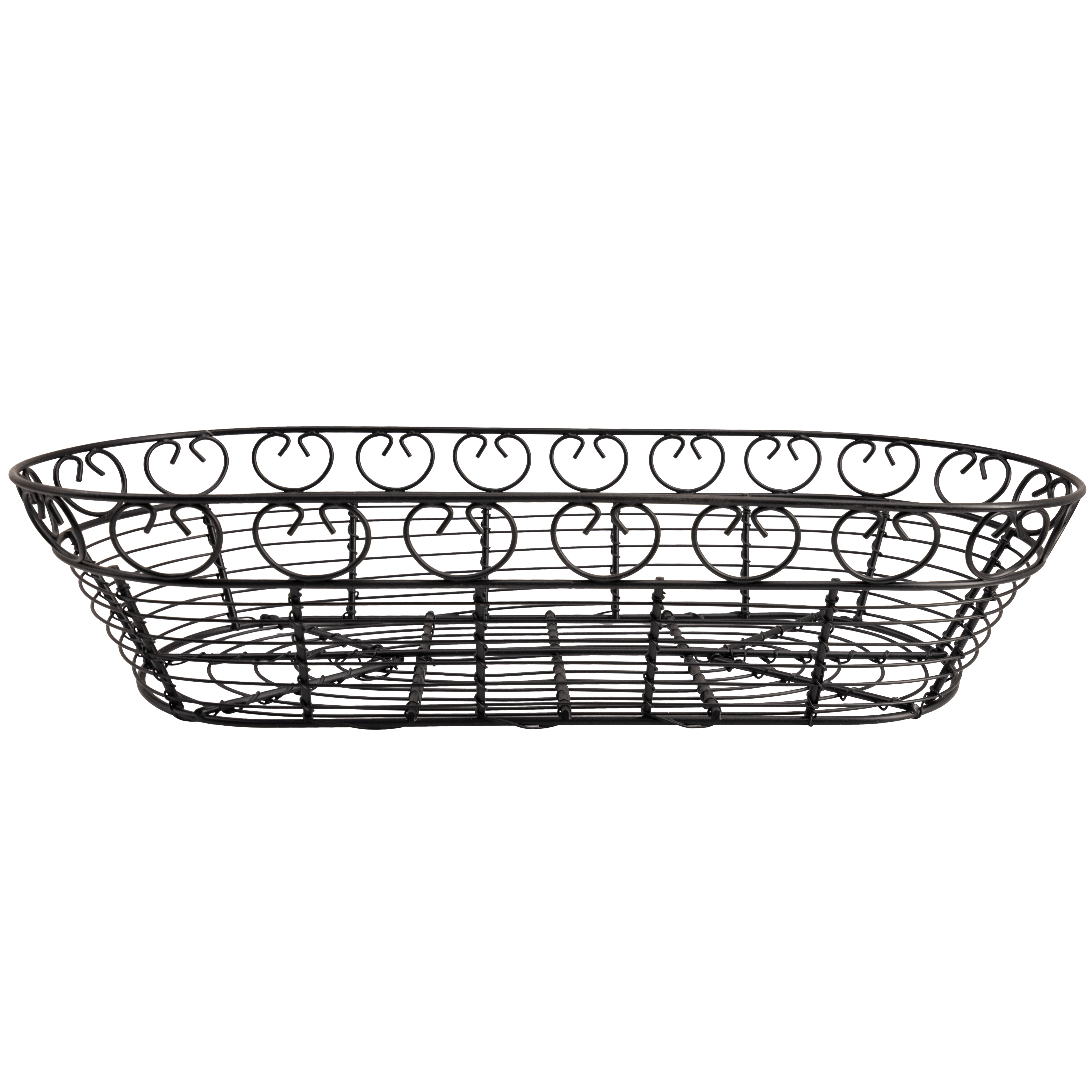 15" x 6.25" x 3" Long Oval Wire Serving Basket