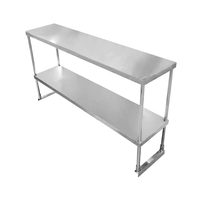 48″ 18 Gauge 430 Stainless Steel Double Deck Overshelf