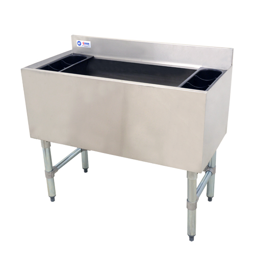 36″ Stainless Steel Insulated Ice Bin with 7 Circuit Post-Mix Cold Plate