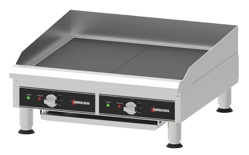 24-inch Electric Charbroiler with Grill and Griddle Plate Attachments – 3.6 KW, 240 V