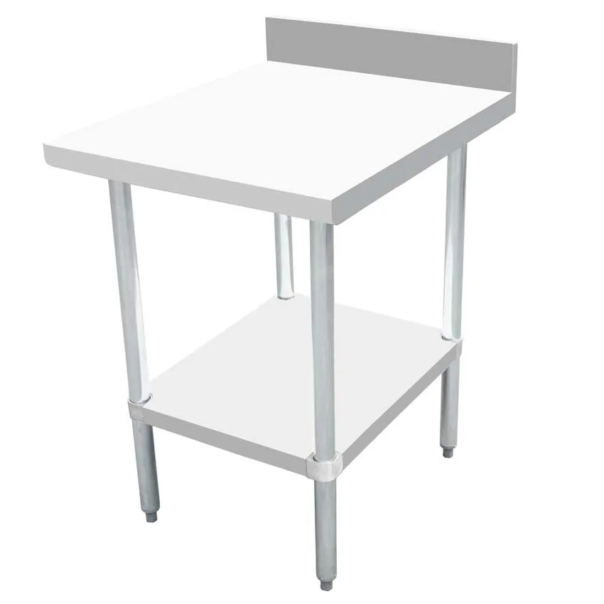 30″ x 24″ 18 Gauge 430 Equipment Filler Table with 4″ Backsplash