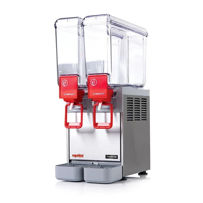 Ugolini Arctic Compact 2 x 2 Gallon (2 x 8 Liter) Double Bowl Refrigerated Juice Dispenser | Trento