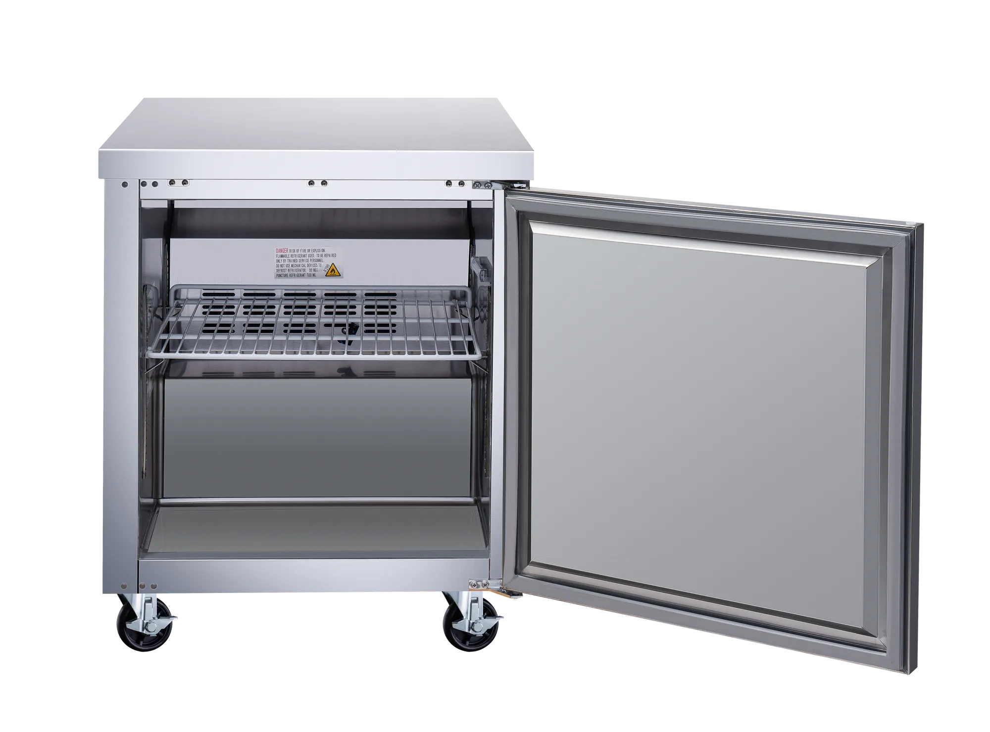 27″ One (1) Door Undercounter Refrigerator, 6.3 cu. ft. (117 L), Stainless Steel