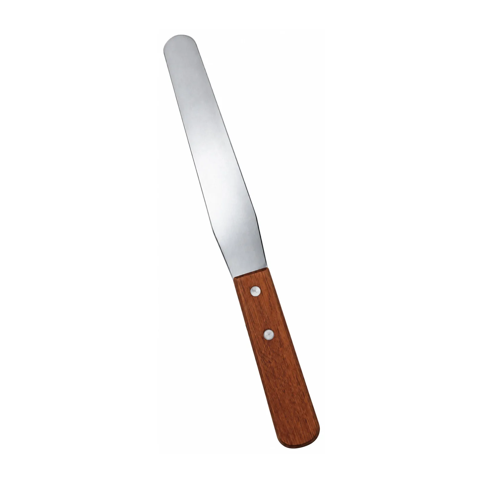 Stainless Steel Straight Baking / Icing Spatula with 10″ x 1 3/8″ blade and Wooden Handle
