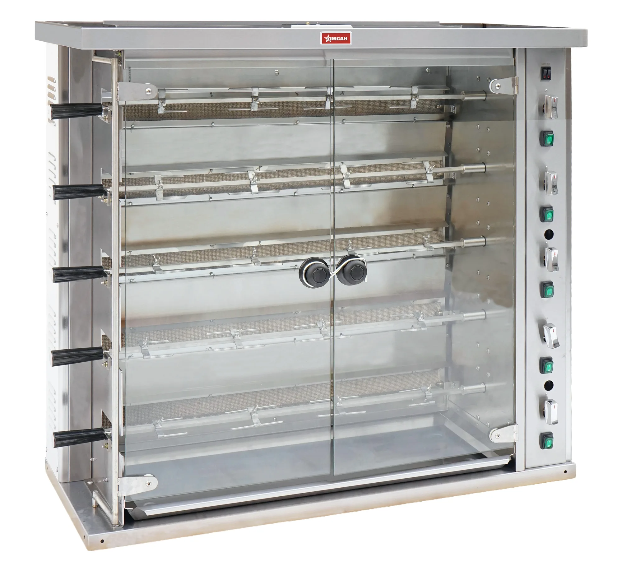 47″ Countertop Natural Gas Rotisserie, 5 Spits, 20 Chicken Capacity, 105,000 BTU