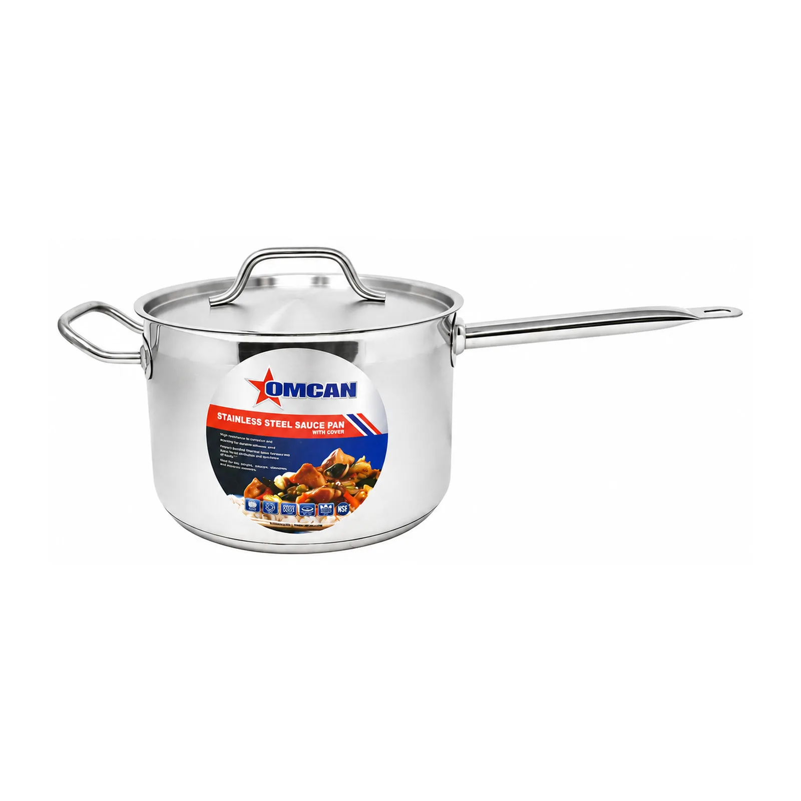 7.5 qt Stainless Steel Sauce Pan with Lid and Handle