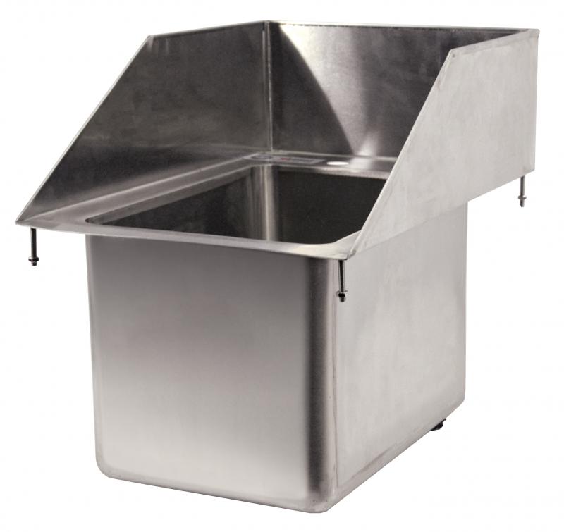 10″ x 14″ x 10″ Stainless Steel Single Drop in Sink with 6″ Left-Back-Right Splash