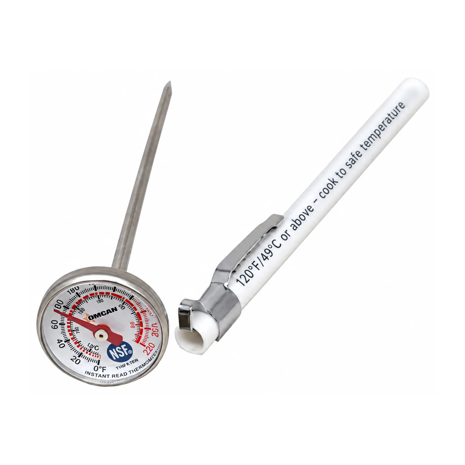 Pocket Test Thermometer 1″ dia. with Built-In Clip On The Protective Sleeves NSF