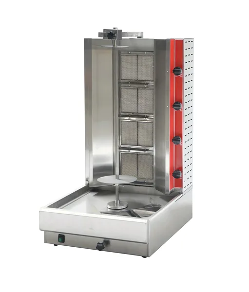 Doner Kebab Machine / Vertical Broiler / Shawarma Grill with 4 burners and 100 lb capacity – Natural Gas / Liquid Propane