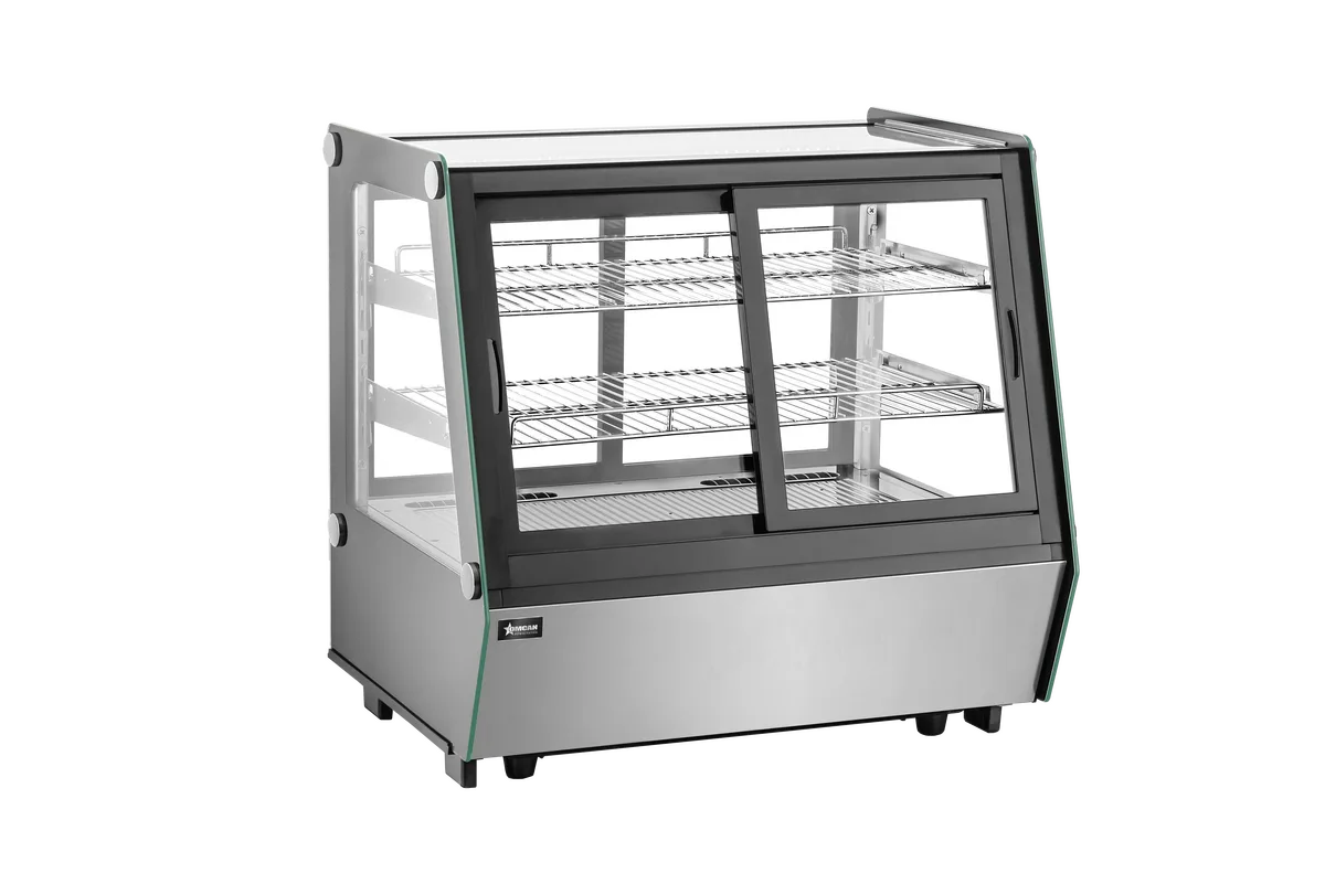 35″ Two (2) Shelf Refrigerated Self-service Countertop Display Case, 4.8 cu. ft. (136 L), Black