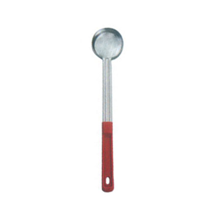 2 oz. One-Piece Stainless Steel Solid Portion Control Spoon with Red Handle