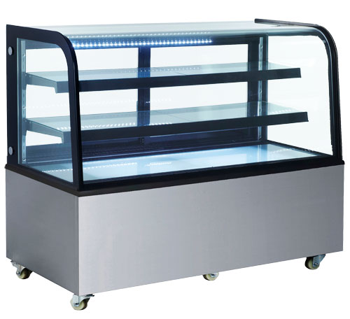 60-inch Curved Edge Refrigerated Floor Display Case with 17.7 cu.ft/500 L Capacity