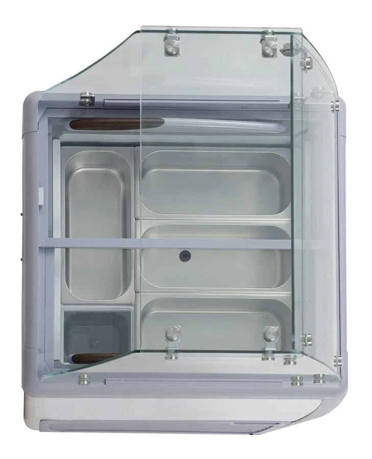 26″ Four (4) Pan Gelato Dipping Cabinet (WITHOUT SNEEZE GUARD)
