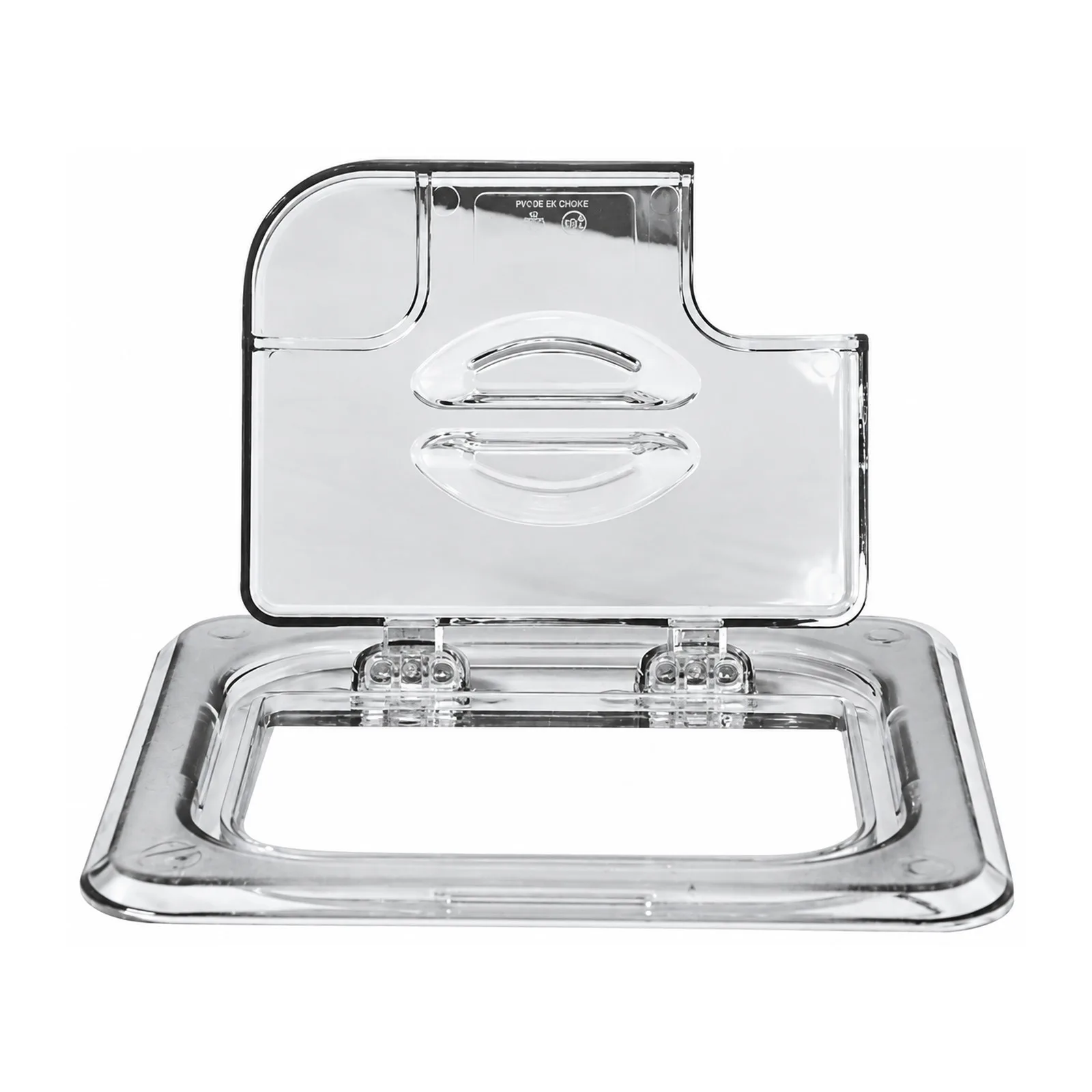 GN 1/6 Sixth Size Polycarbonate Clear Flip Lid with Notch