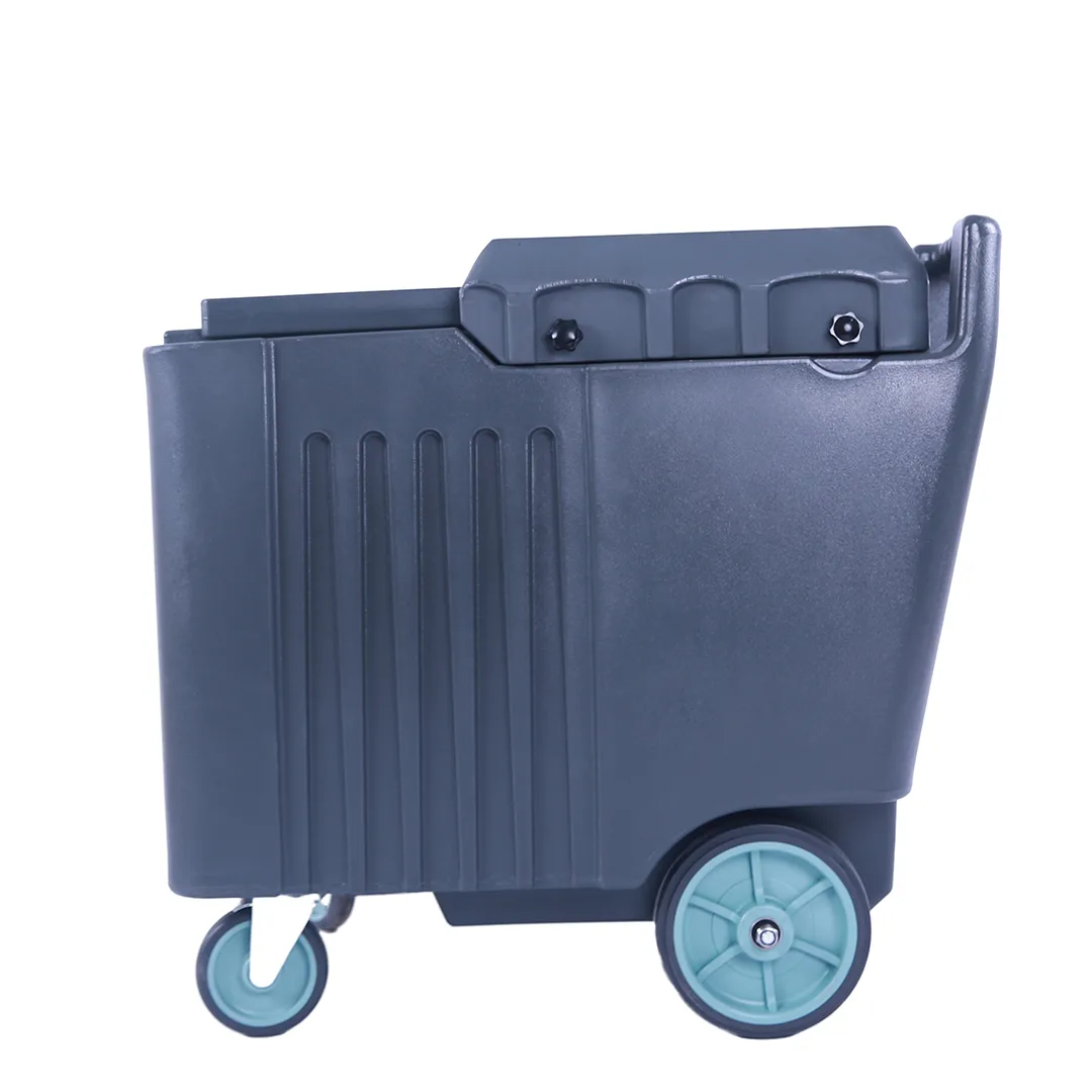 Insulated Ice Caddy with Sliding Lid and 125 lb / 57 kg Capacity