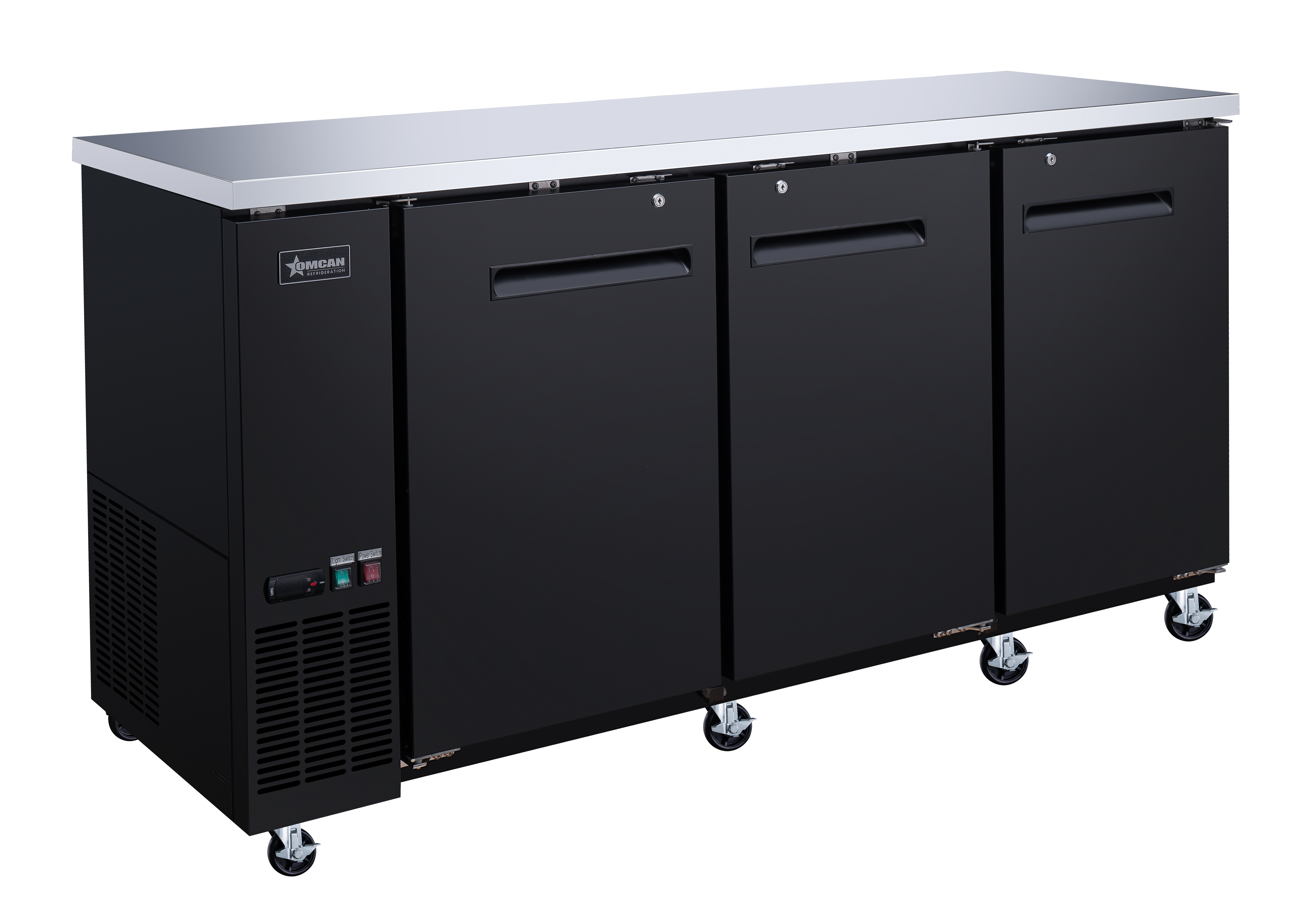 73" Solid 3-Door Bottle Cooler, 19.6 cu.ft. (556 L)