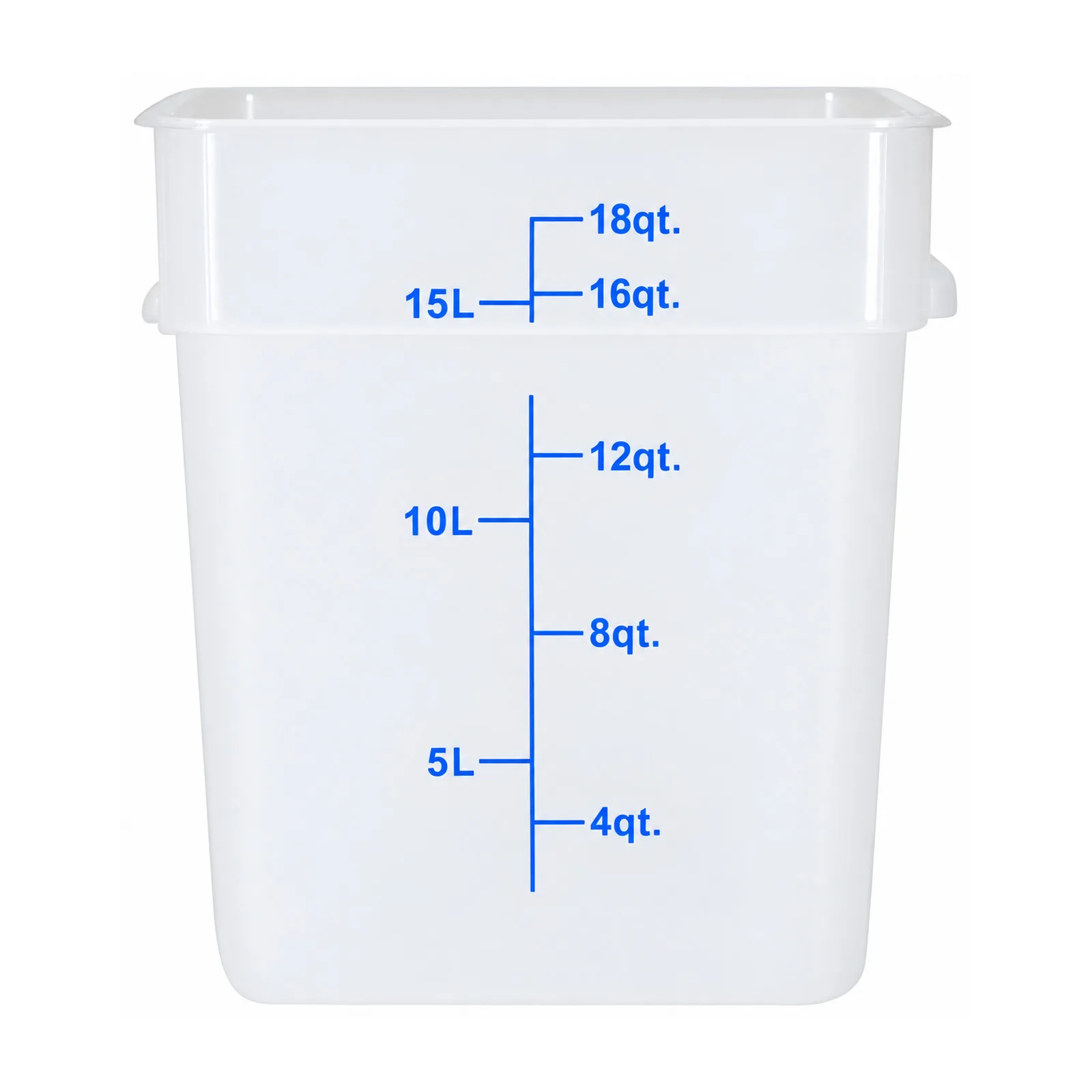 18 qt Polypropylene Translucent Square Food Storage Container