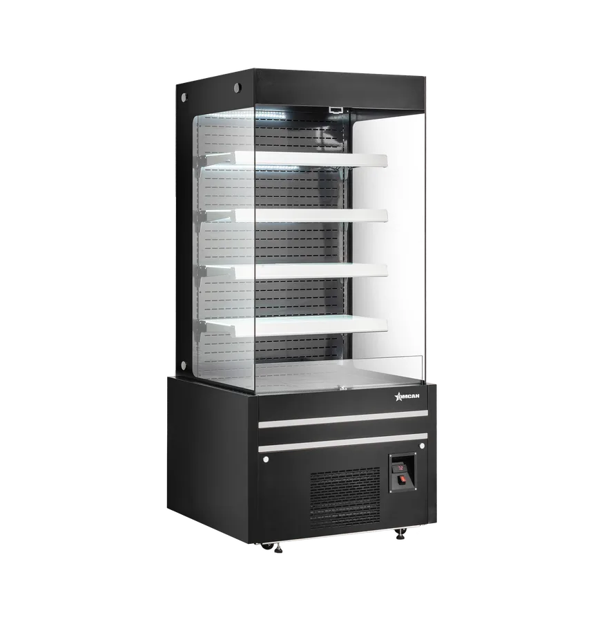 36″ Four (4) Shelf Grab-and-Go Open Front Refrigerated Showcase, 19.77 cu. ft. (560 L), Black