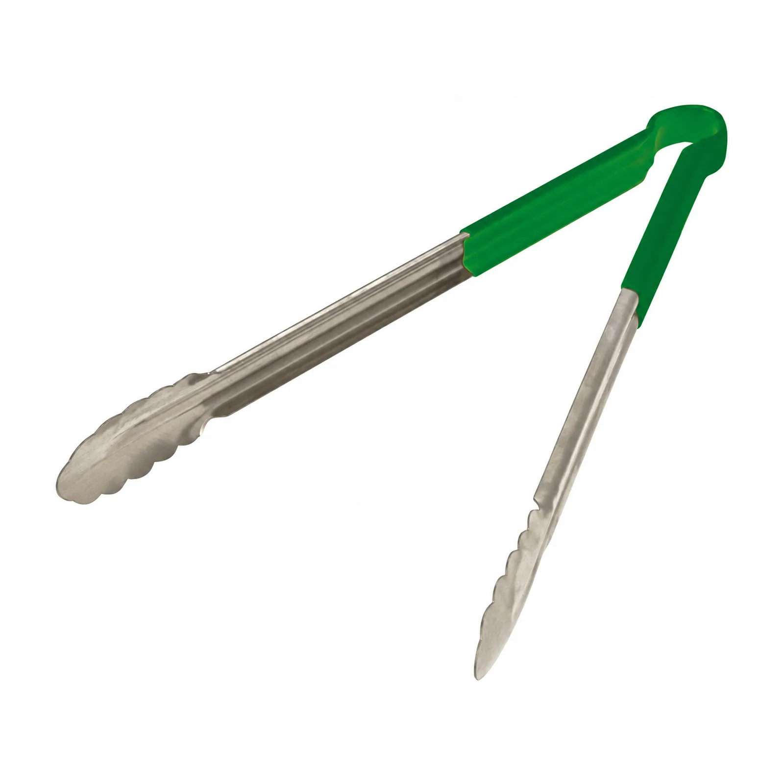 16″ Heavy-Duty Utility Tongs with Green Plastic Handle