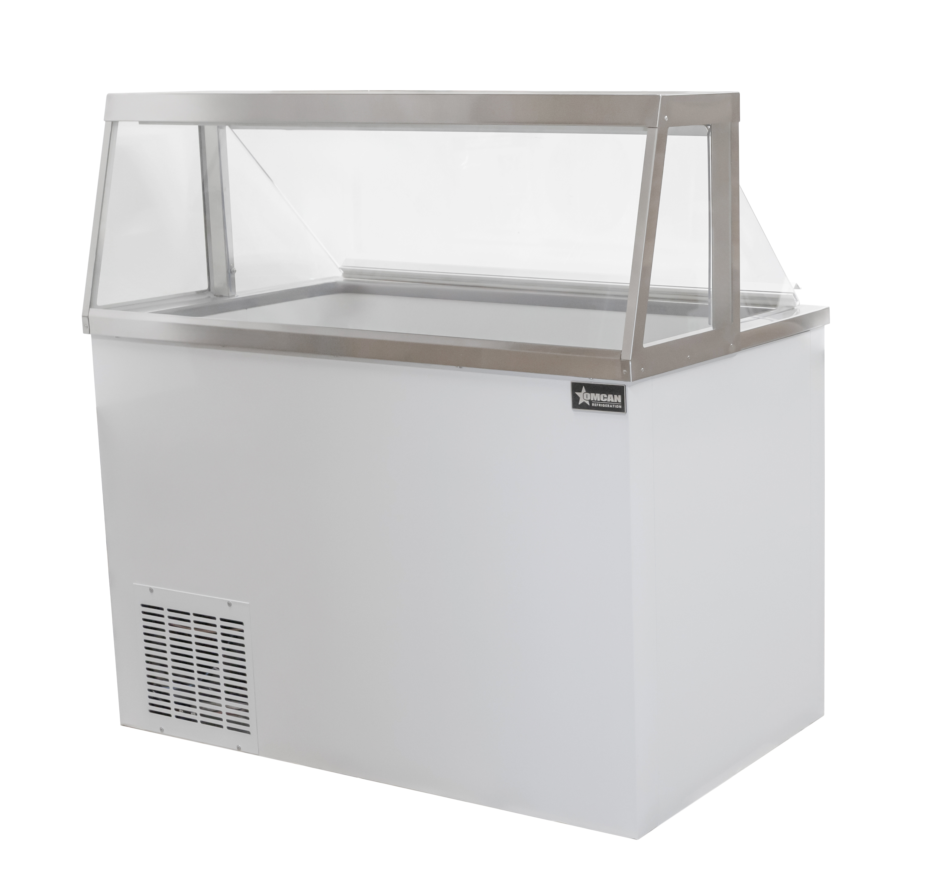 47” 8+4 Tubs Capacity Ice Cream Dipping Display with Sneeze Guard