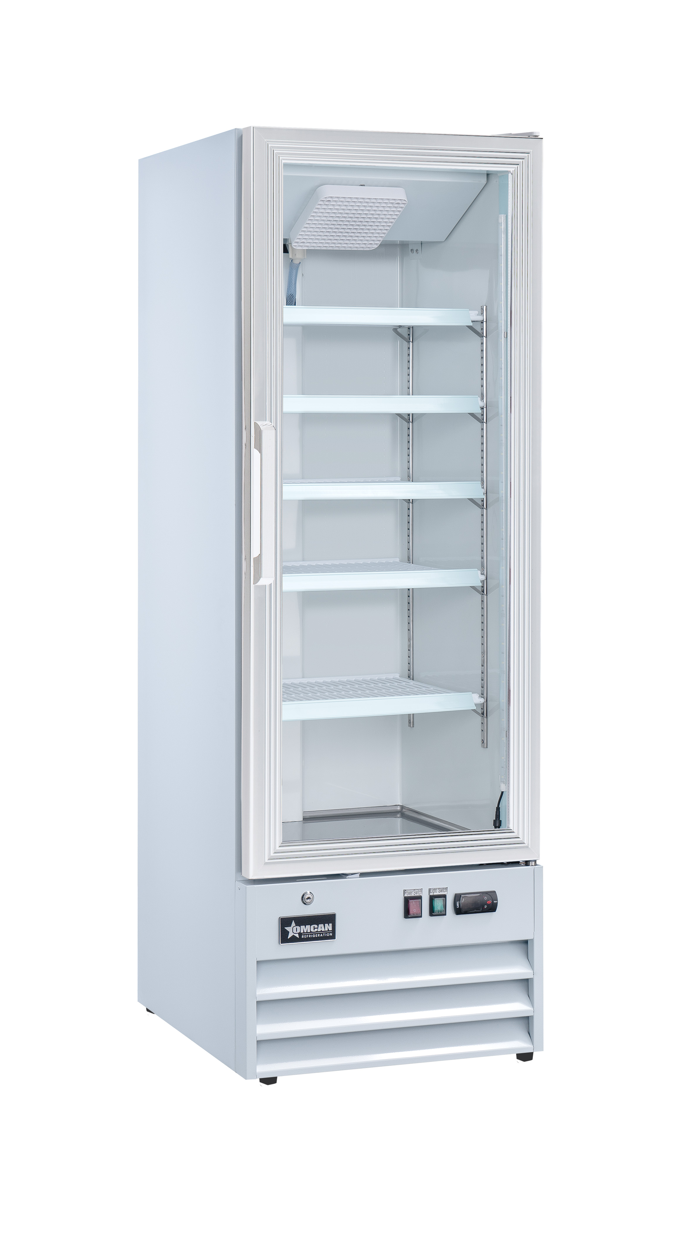 22″ One (1) Glass Door Display Refrigerator, 9.1 cu.ft. (257 L), White