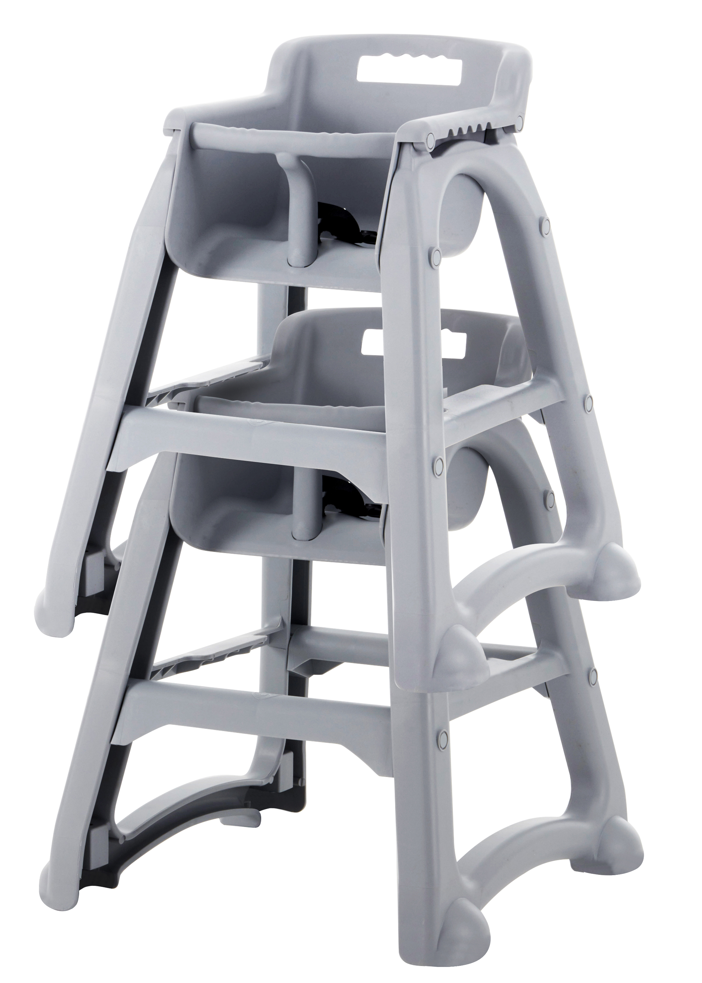 Gray Baby Dinner High Chair with Tray